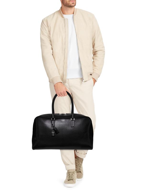 #2: حقيبة البولينج الجلدية القابلة للتزود - أسود