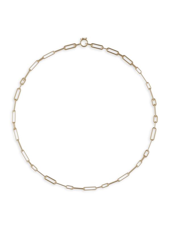 قلادة ماريوس الطويلة متعددة الوصلات من الذهب الأصفر عيار 18 قيراطًا