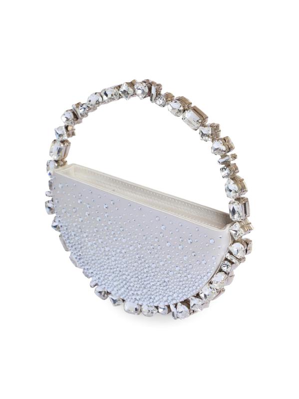 #2: حقيبة تاليا إترنيتي من الساتان مزيّنة - فضة