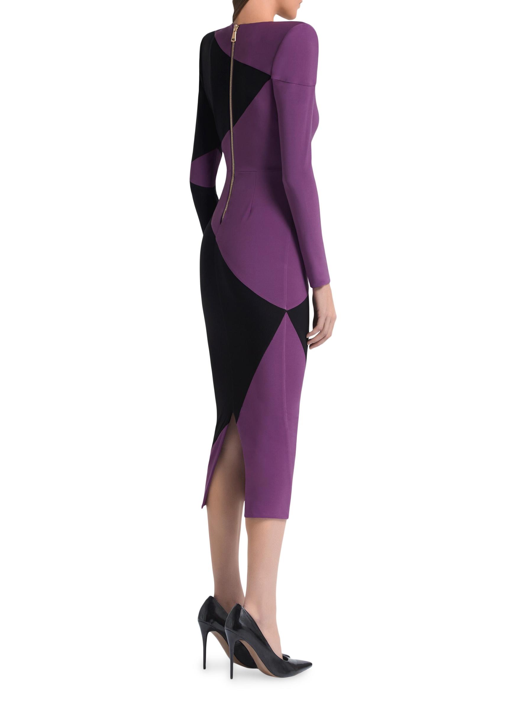 Shop ZHIVAGO - Ahead Of The Game Colorblock Midi-Dress