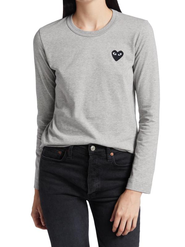 Shop Comme des Garçons PLAY Heart Long Sleeve T-Shirt Saks