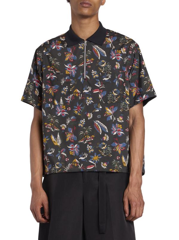 【極美品】sacai★21SS　COTTON JERSEY POLO SHIRT 極美品】sacai☆21SS COTTON JERSEY POLO SHIRT