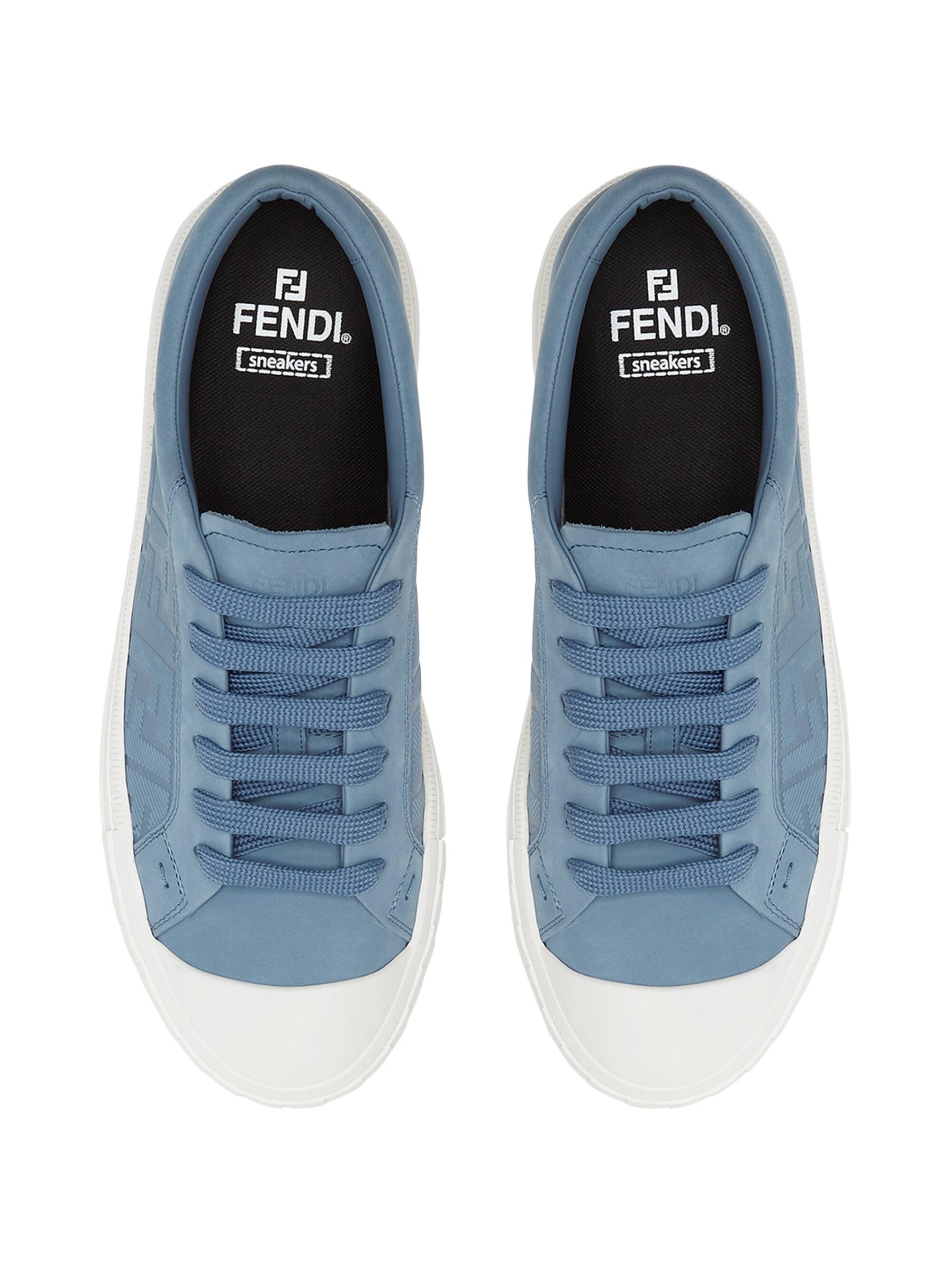 Fendi - ドミノ・ロゴ・レザー・ロートップ・スニーカー を