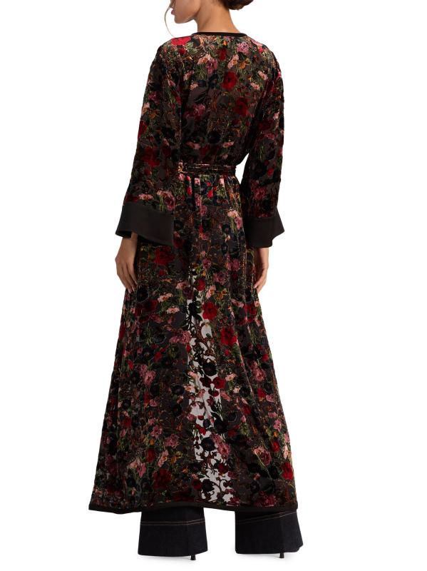 #4: رداء نومي فلورال من مزيج الحرير المستوحى من الكيمونو - دائم