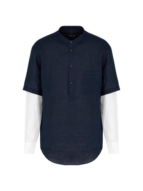 Giorgio Armani - リネン・シャツ をオンライン購入 | Saks Fifth