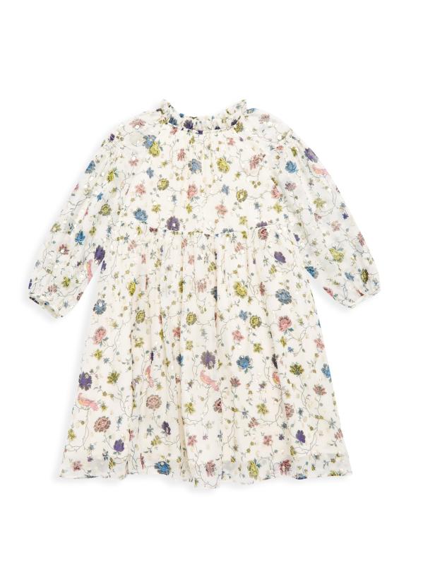 فستان بلوبيل سويس دوت فلورال للفتيات الصغيرات والفتيات