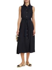 Shop Reiss - Heidi Belted Midi Shirtdress | Saks Fifth