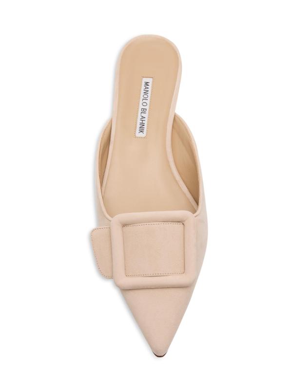 #5: بغال من الجلد المدبوغ مزيّنة بإبزيم من Maysale - عاري