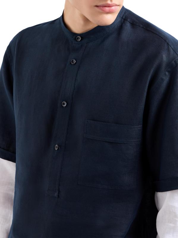 Giorgio Armani - リネン・シャツ をオンライン購入 | Saks Fifth