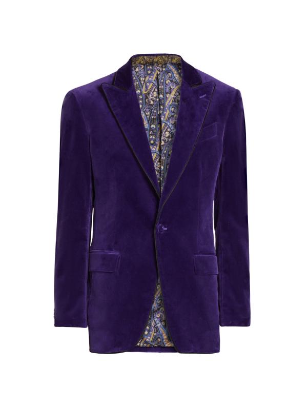 جاكيت توكسيدو من المخمل القابل للتمدد