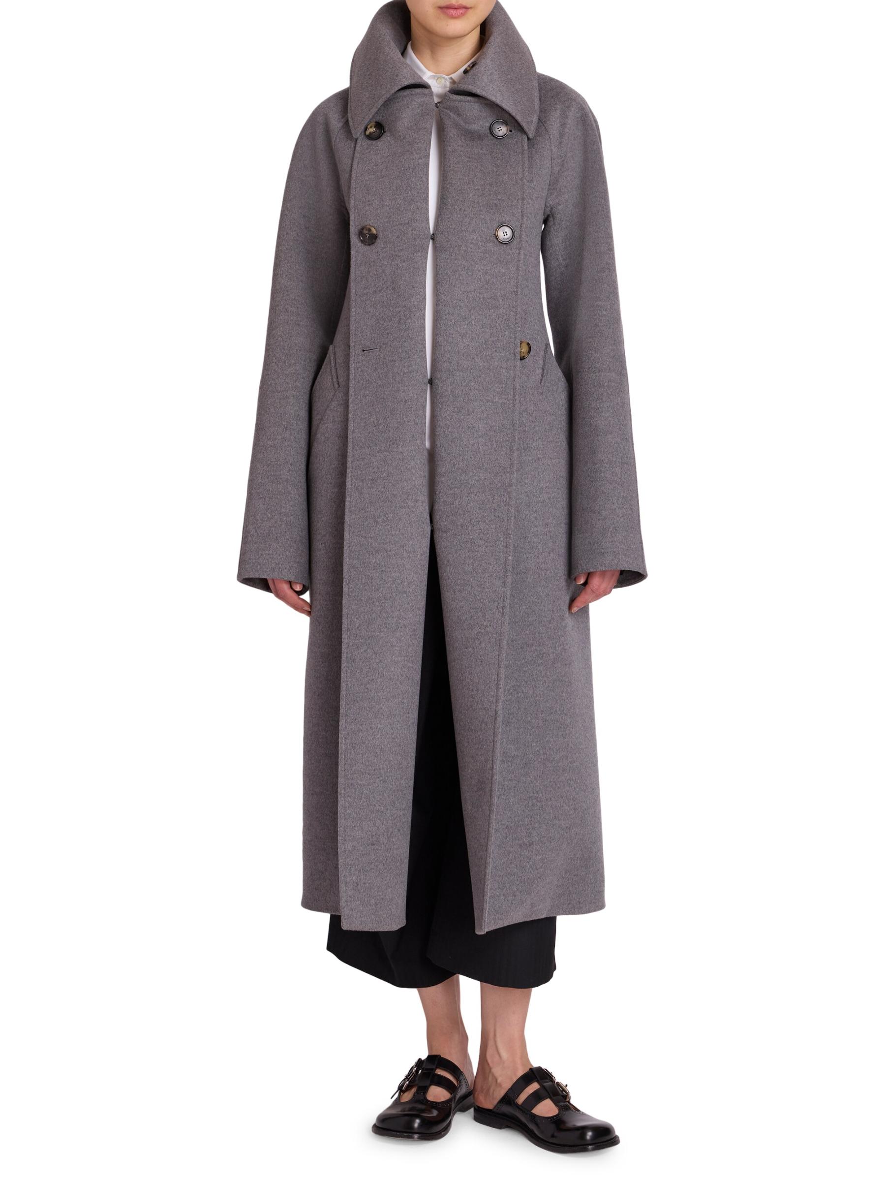 Shop Loewe - Double-Breasted Wool-Cashmere Coat | Saks Fifth