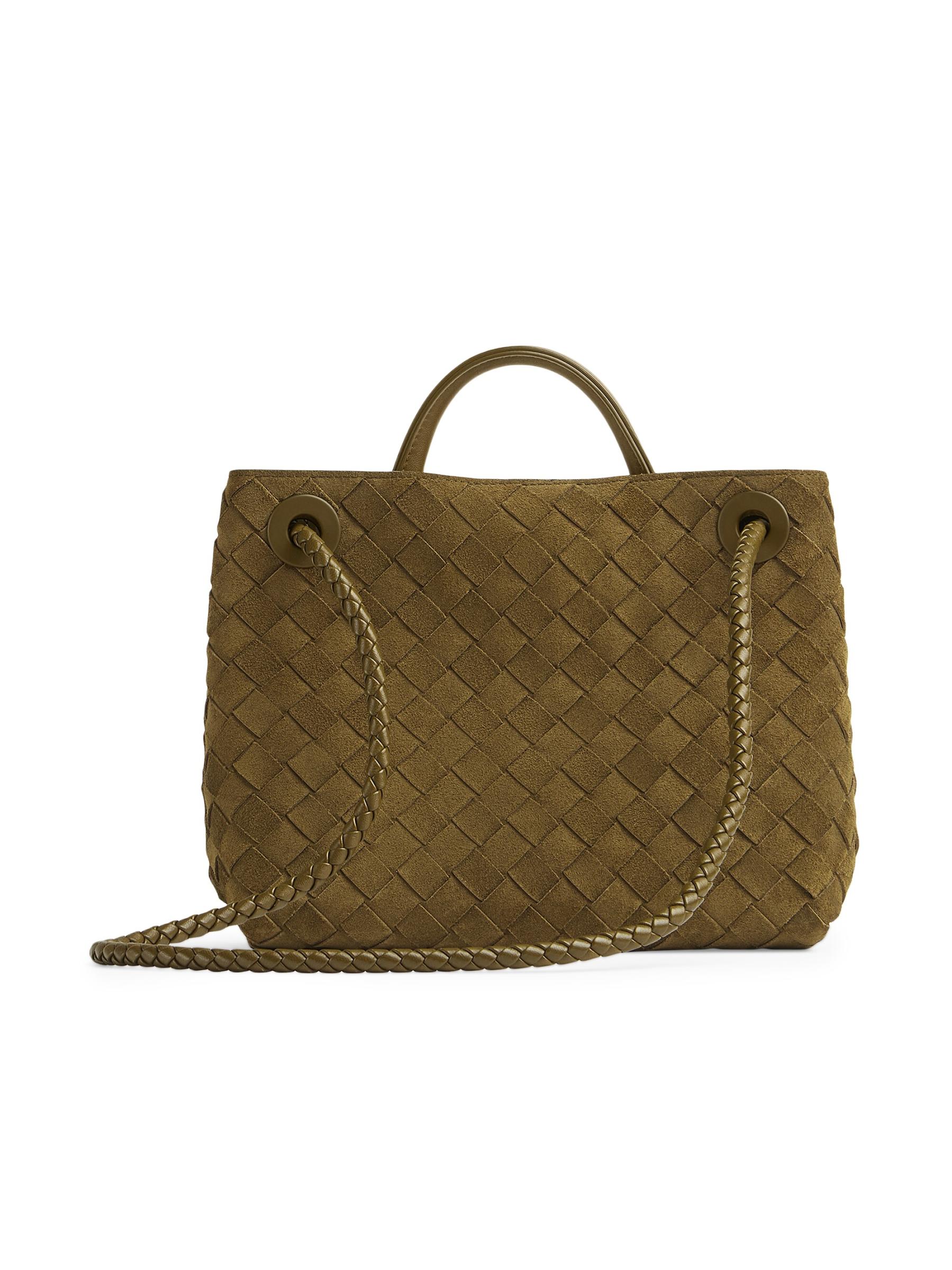 BOTTEGA VENETA スモール アンディアーモ スエード ハンドバッグ BOTTEGA VENETA Andiamo イントレチャートスエード スモール