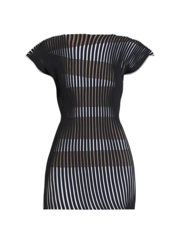 ISSEY MIYAKE ストライプニット Issey Miyake - ストライプ ニット トップ をオンライン購入
