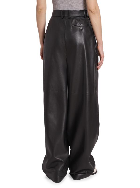 革パンツロエベ Loewe - ドレープ・レザー・パンツ をオンライン購入 | Saks