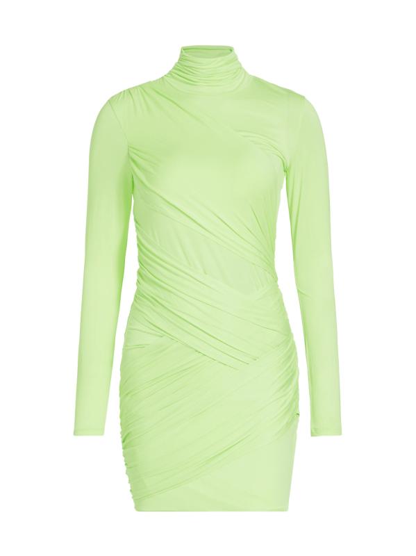 Kores Draped Turtleneck Minidress