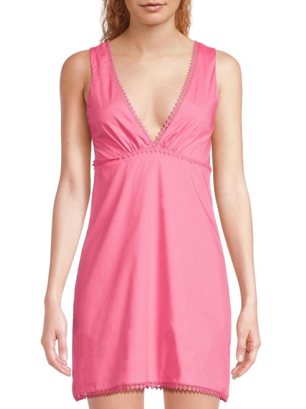 #2: فستان قصير من القطن ساريتا - وردة الليتشي