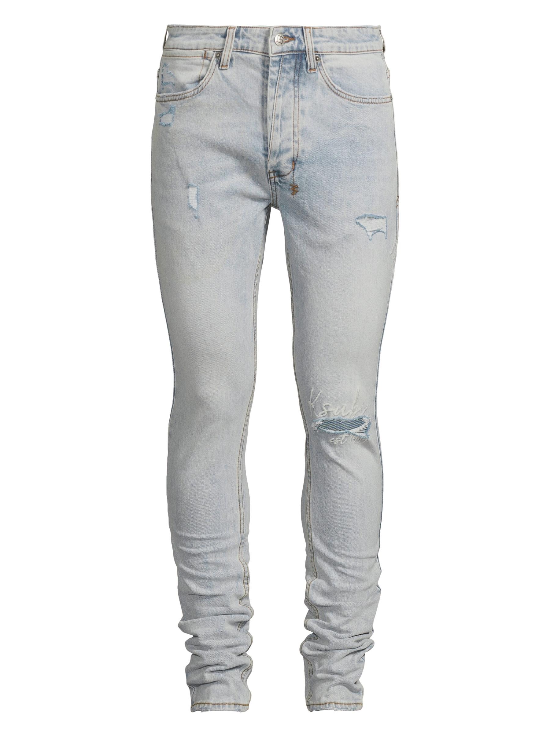 Van Winkle Embroidered Skinny Jeans