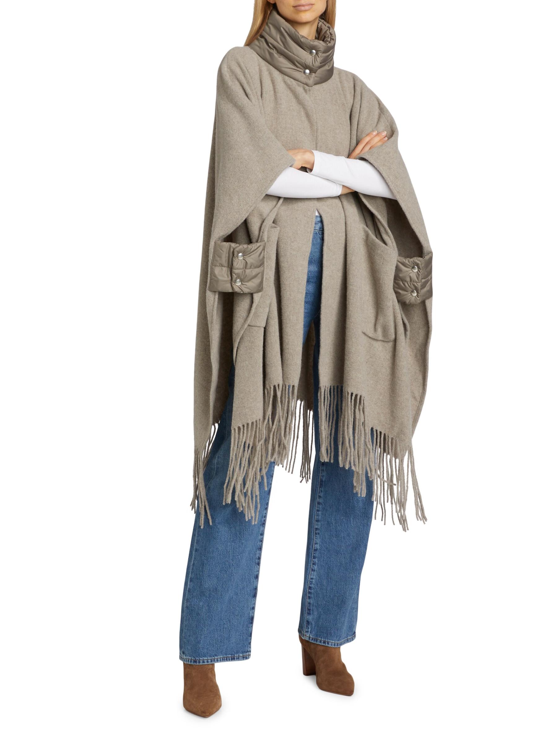 Shop Saks Fifth Avenue - Wool Fringe Poncho | Saks Fifth