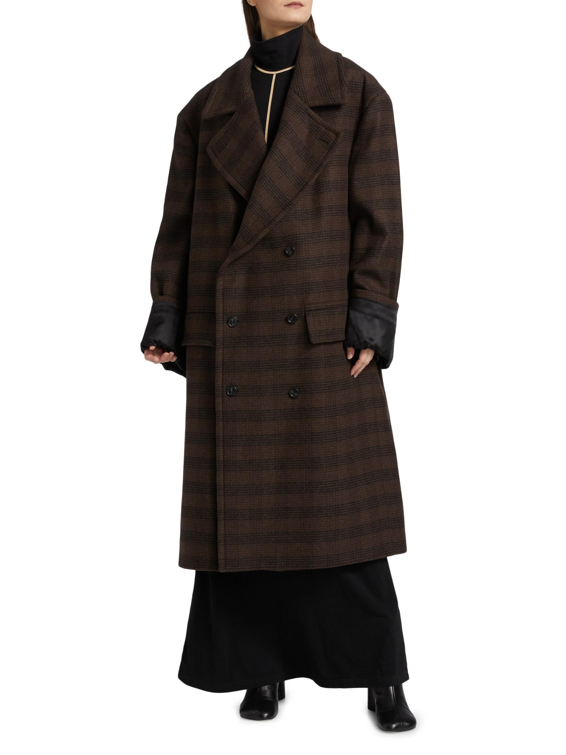 MM6 Maison Margiela オーバーサイズコート MM6 Maison Margiela - チェック・ウール混オーバーサイズ