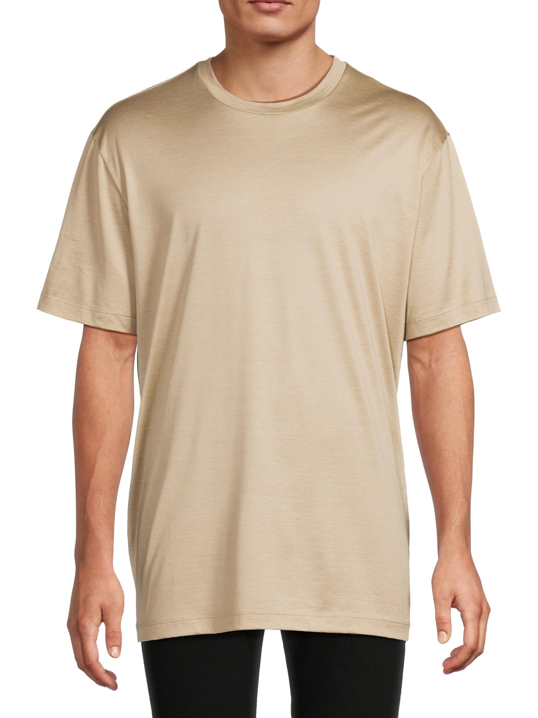 GIORGIO ARMANI SILK T-SHIRT シルク Shop Giorgio Armani - Lux Jersey Silk-Cotton T-Shirt | Saks