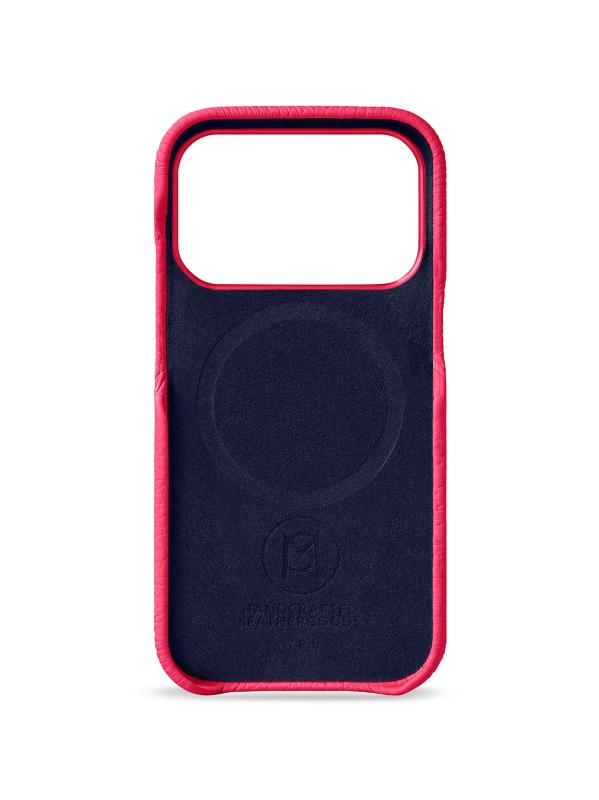 #4: غطاء هاتف جلدي (آيفون 17 برو ماكس) - فوشيا شيبويا