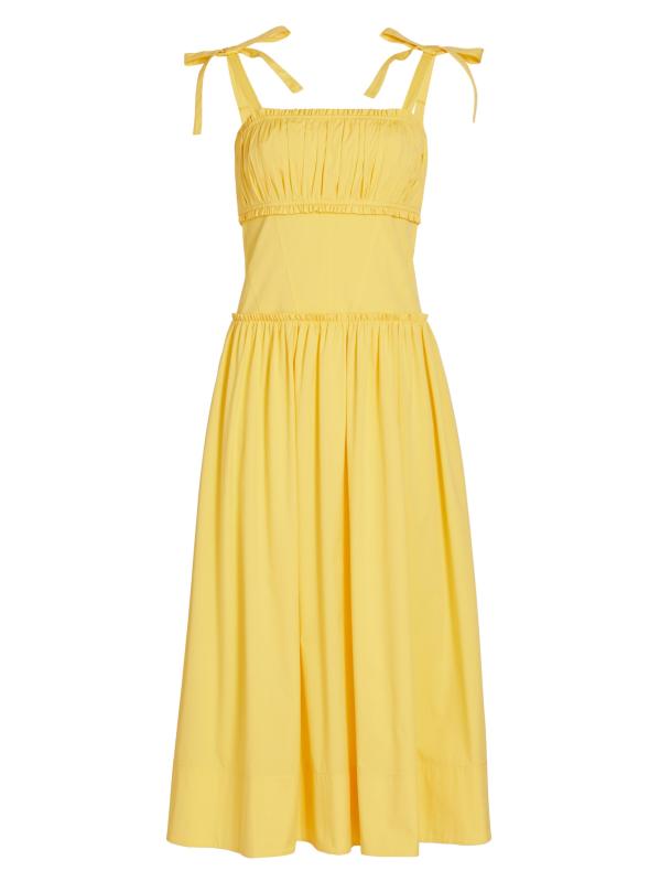 ML MONIQUE LHUILLIER 】レースプリーツミディワンピース（Cinq