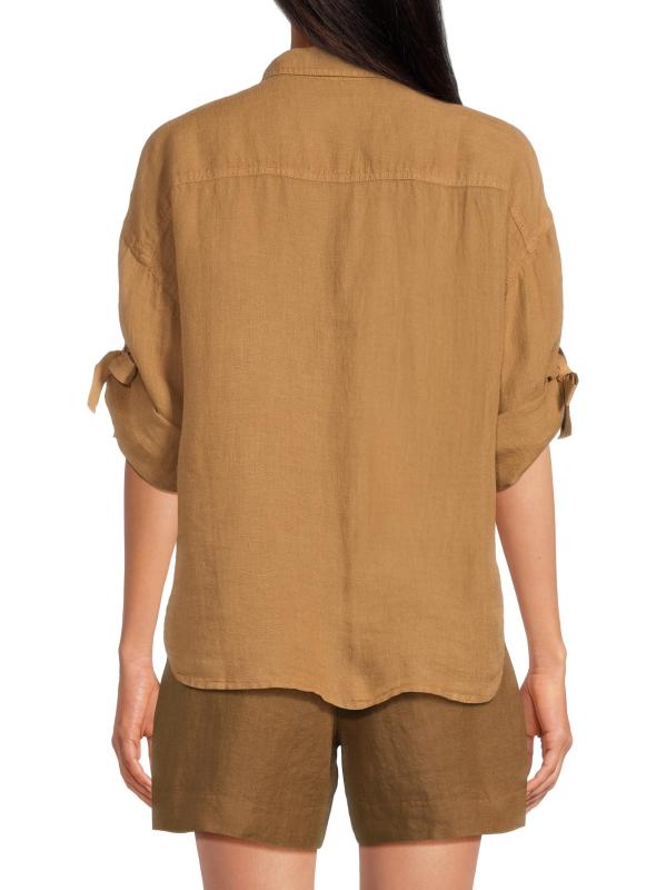 #4: قميص كتان بجيب - كاري