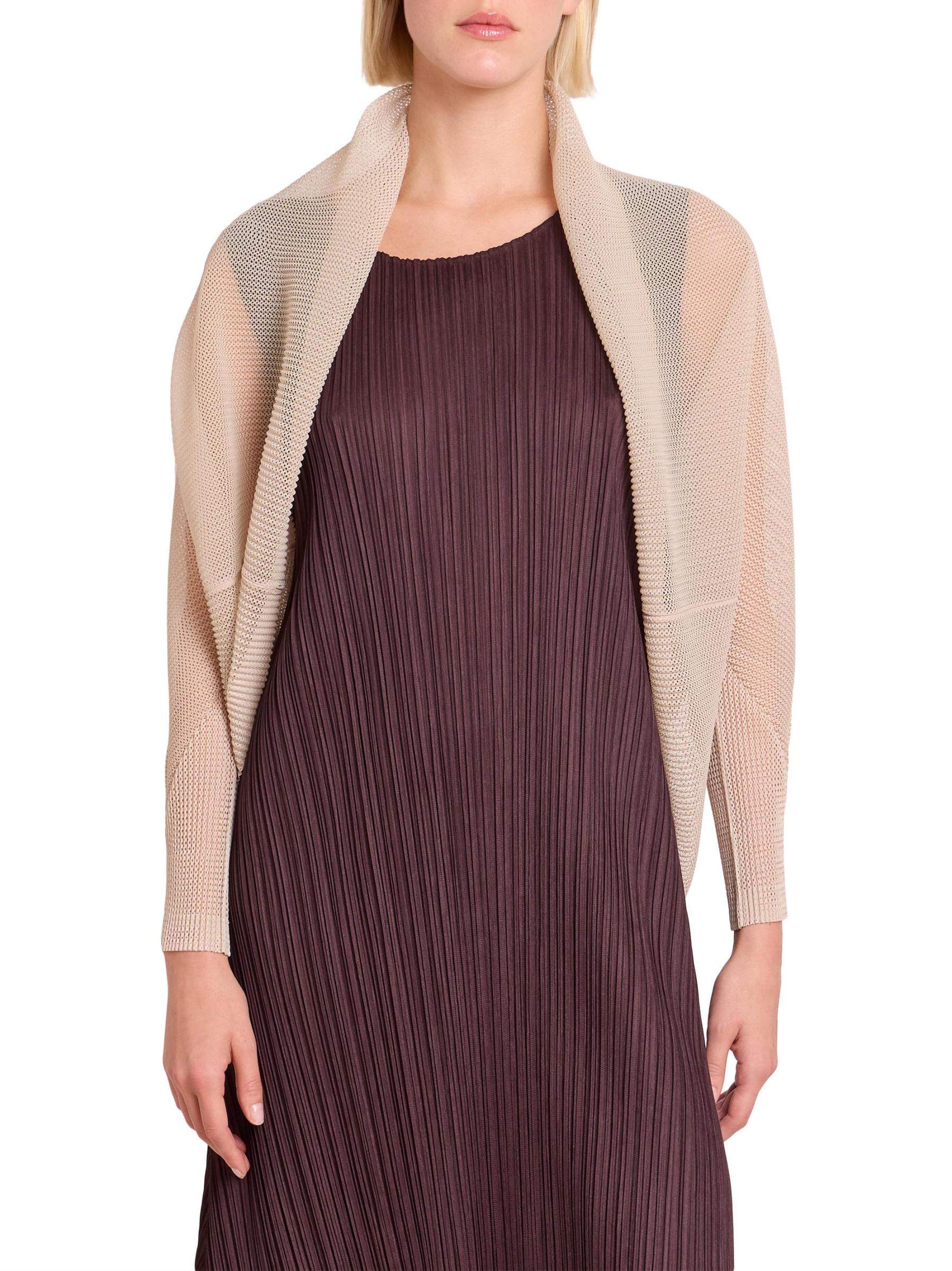 Shop Pleats Please Issey Miyake - Tatami Open-Knit Cardigan | Saks