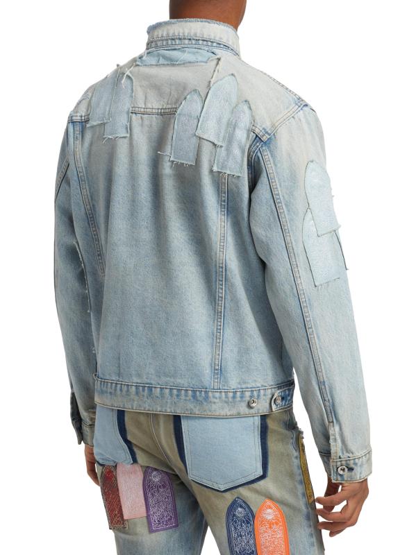 #4: جاكيت جينز بتصميم قوس مرقّع - سكاي