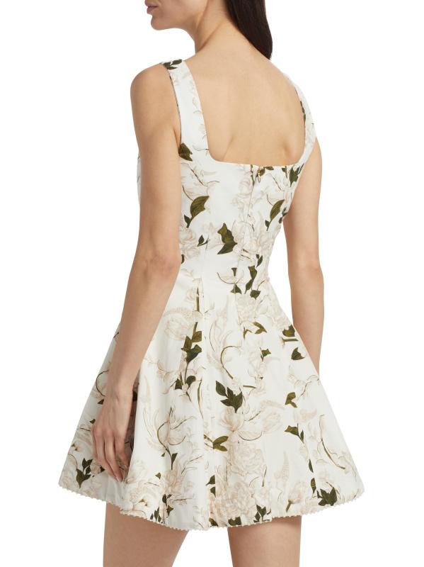 #4: فستان جاردينيا قصير مطوي - متعدد الألوان