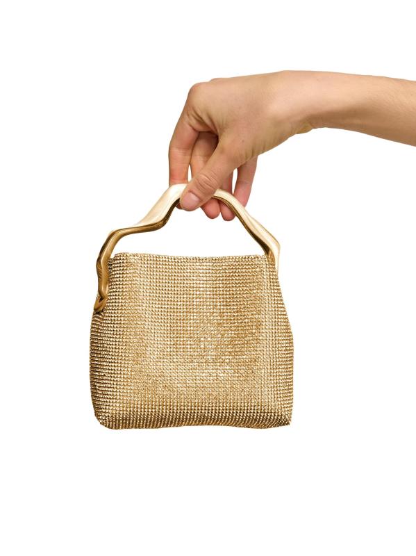 #2: حقيبة صغيرة بمقبض علوي من حجر الراين من Solene - الدولار الرملي