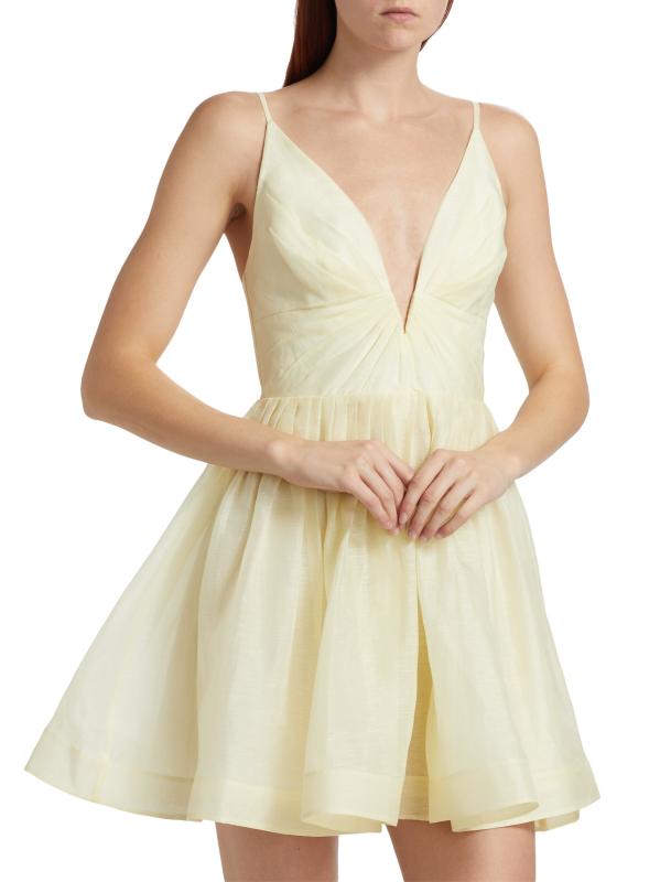 【Zimmermann】ILLUMINATE DRAPED MINI DRESS ドレープ ミニ Illuminate Draped Mini Dress Black Online | Zimmermann