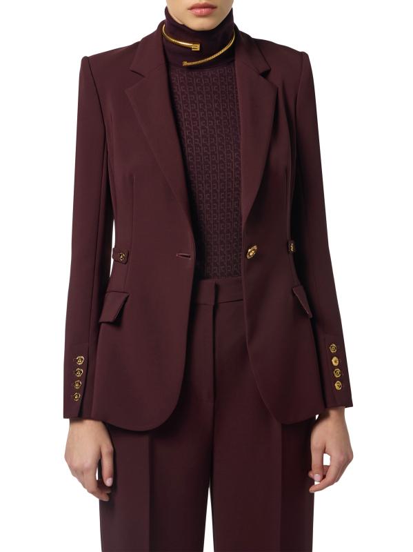 【ELISABETTA FRANCHI】ローブドレス ジャケット風 長袖 ベルト ELISABETTA FRANCHI】ローブドレス ジャケット風 長袖 ベルト