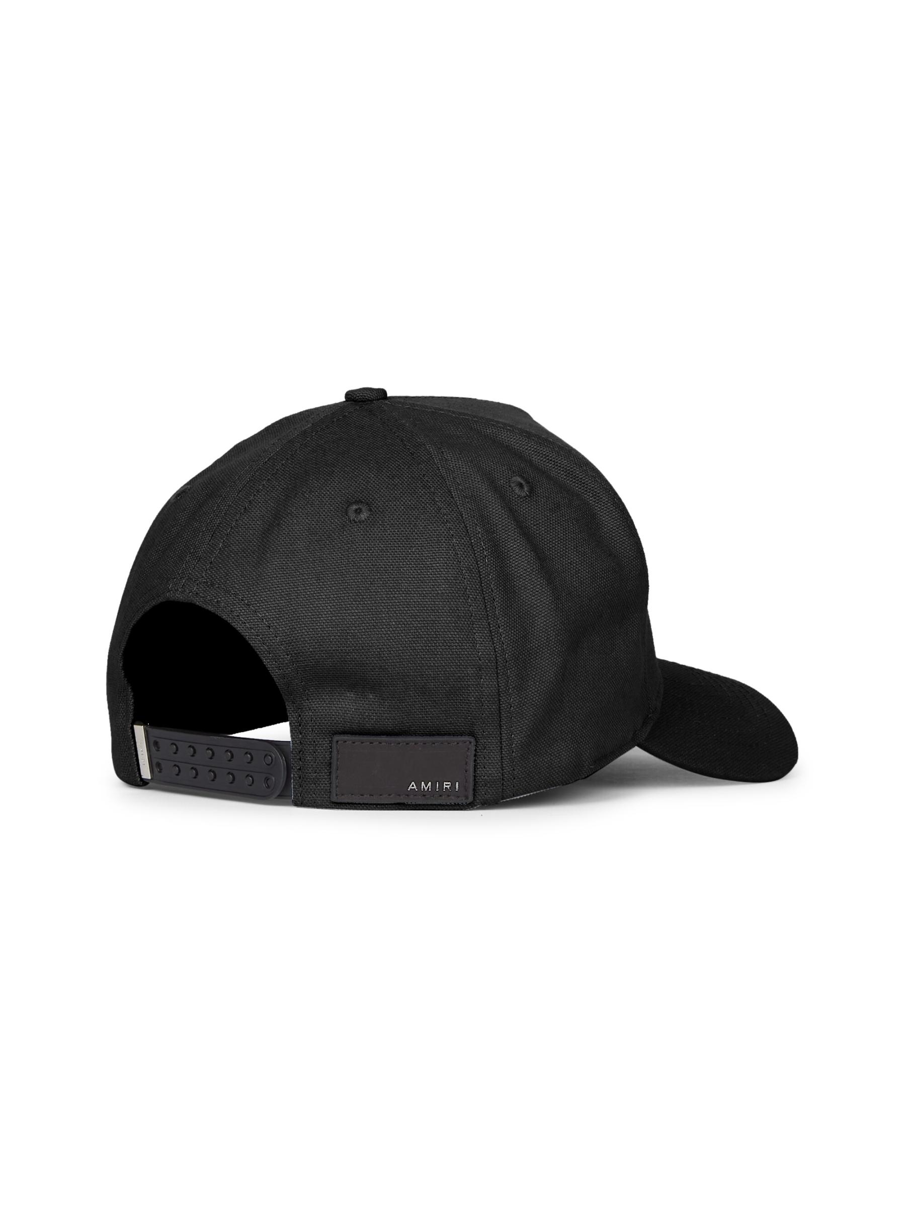 AMIRI MA ロゴキャップ Quad キャンバス ブラック AMIRI: Black 'MA' Quad Canvas Cap | SSENSE