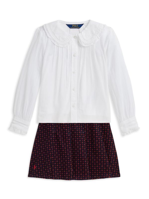 #8: تنورة سروال قصير مطبوعة للفتيات والفتيات الصغيرات - كوبر فولارد