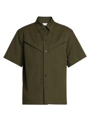 【関税・送料込み】Bottega Veneta SHIRT コットンツイル シャツ Bottega Veneta Light Cotton Corduroy Shirt in Midnight Blue
