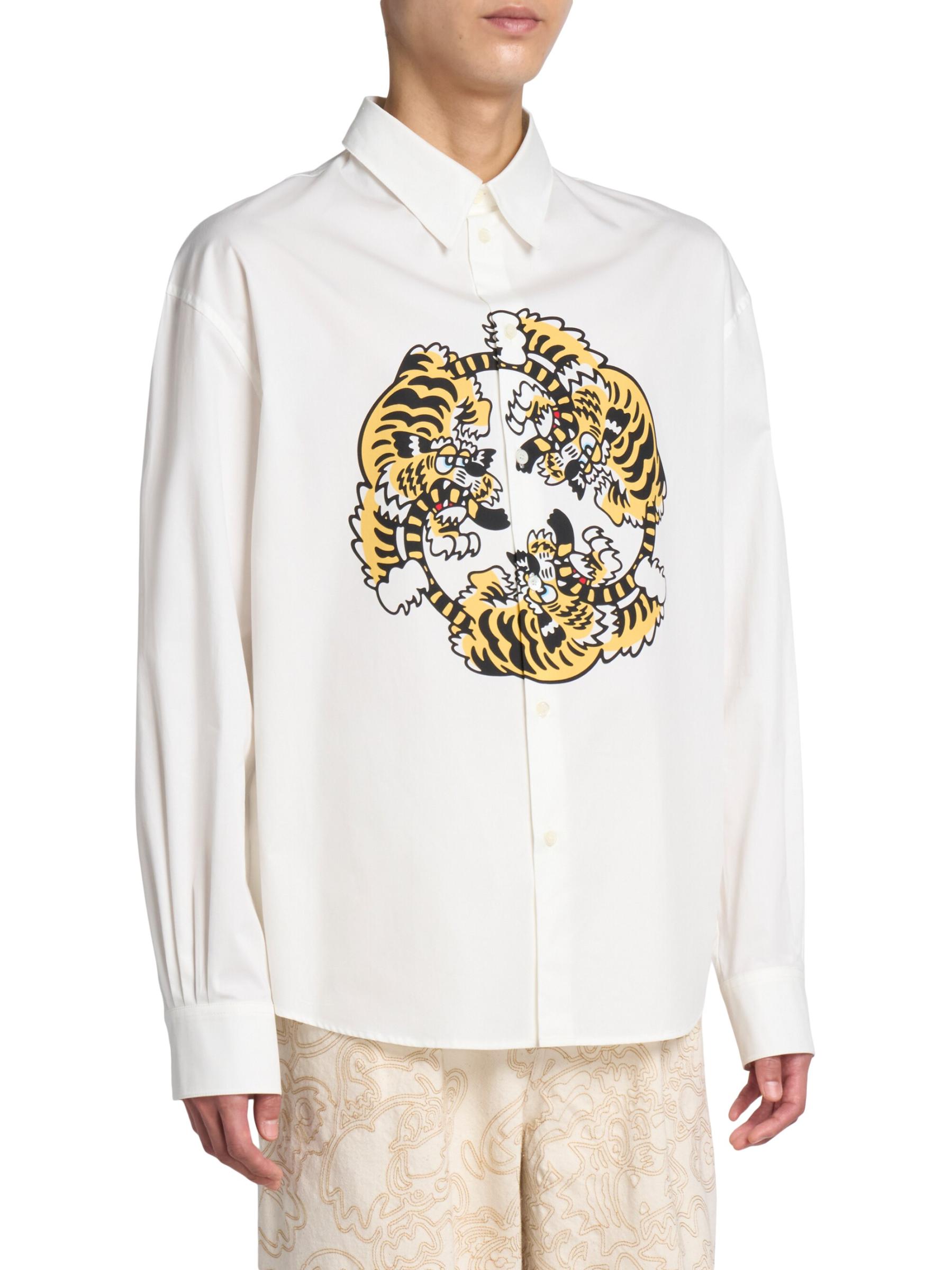【美品】希少　総柄　KENZO シャツ　ヴィンテージ　綿100% KENZO - ケンゾー・ヴェルディ・マーケット・タイガー・コットン