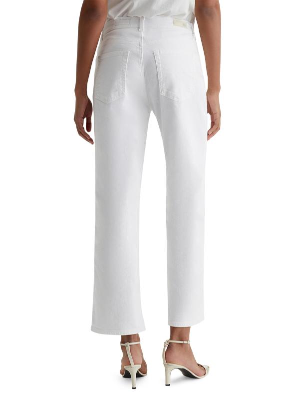 #3: بنطال جينز قصير قصير قابل للتمدد بخصر متوسط من برينلي - أبيض