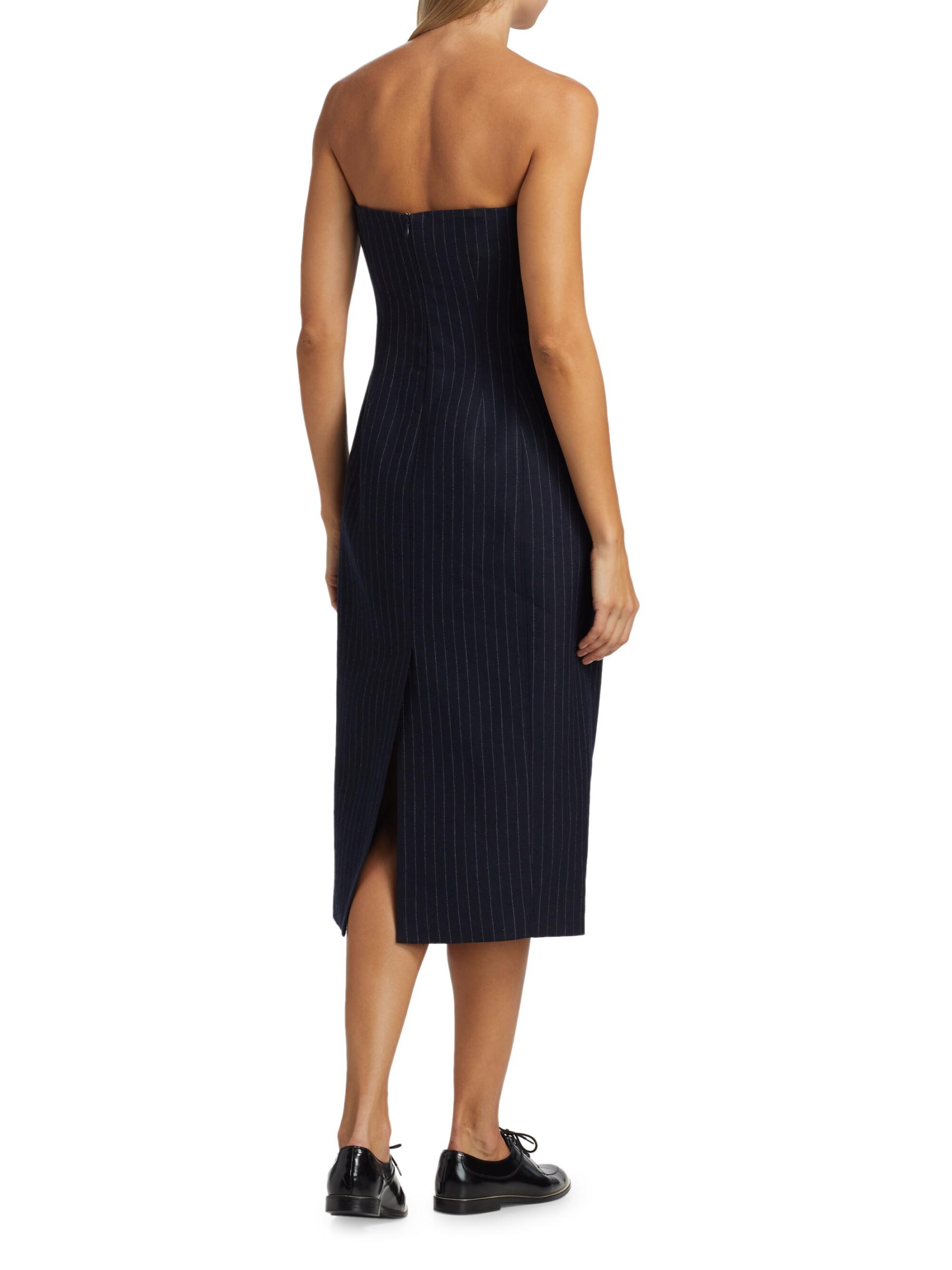 Shop Co - Pinstriped Tailored Bustier Dress | Saks Fifth