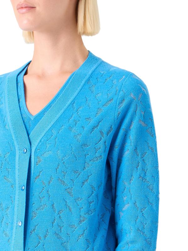 #5: كارديغان وايت كابس من مزيج الصوف والحرير - توايلايت