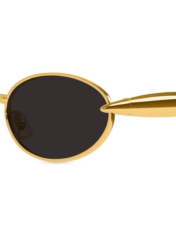 #3: نظارات شمسية بيضاوية 56 ملم - الذهب