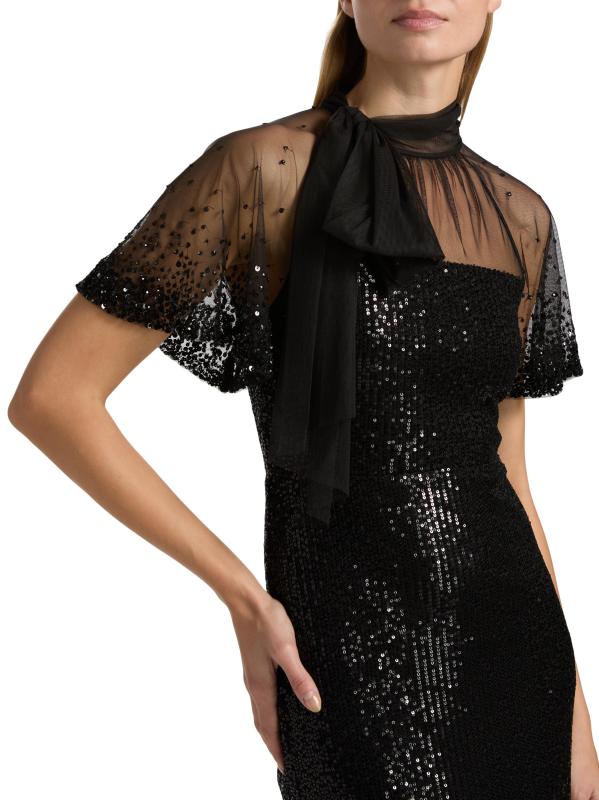 #5: فستان فيوليت بياقة مُرصّعة بالترتر - أسود