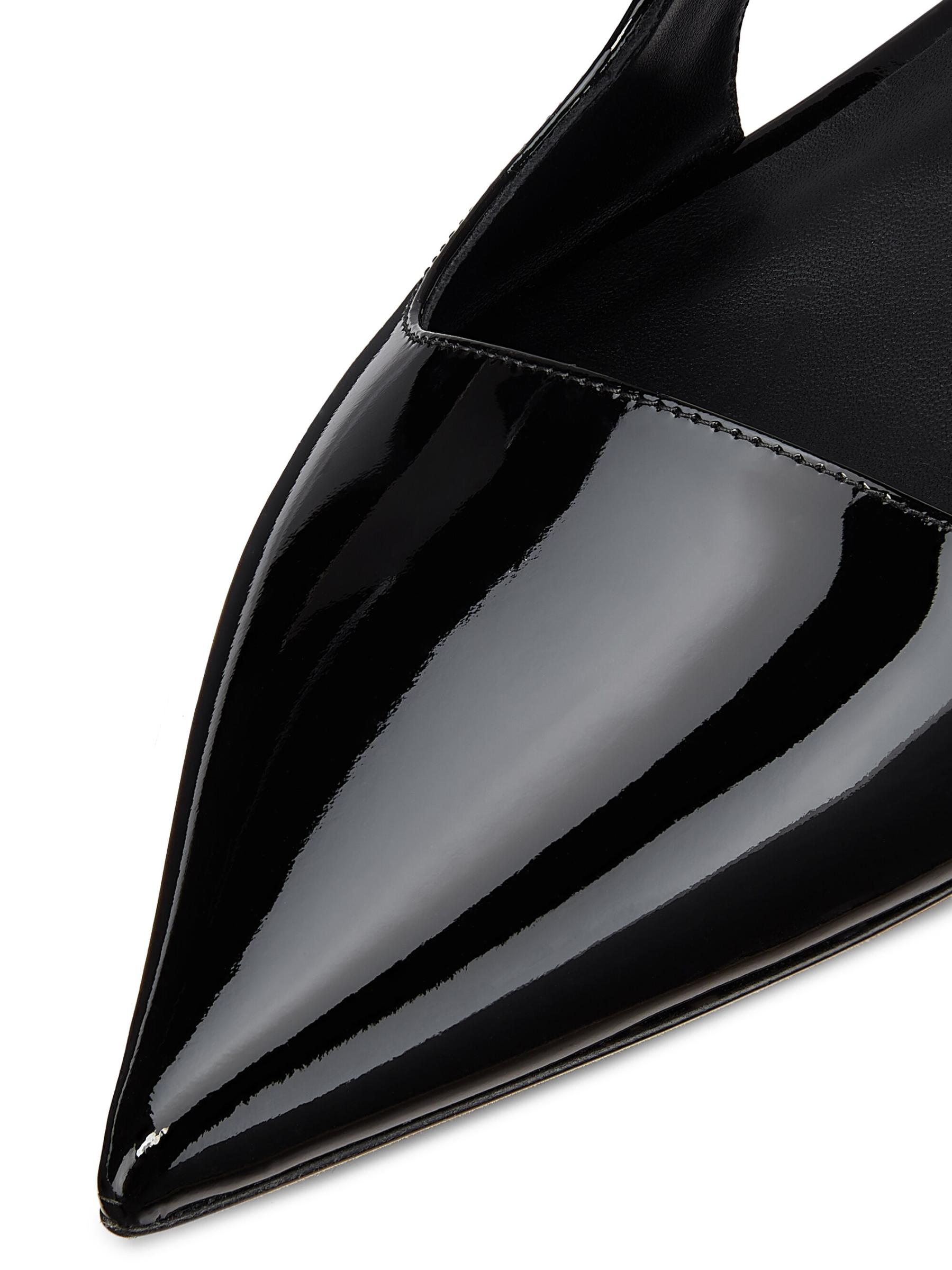 【Jimmy Choo】 Didi patentレザーフラット JIMMY CHOO Didi patent-leather slingback point-toe flats