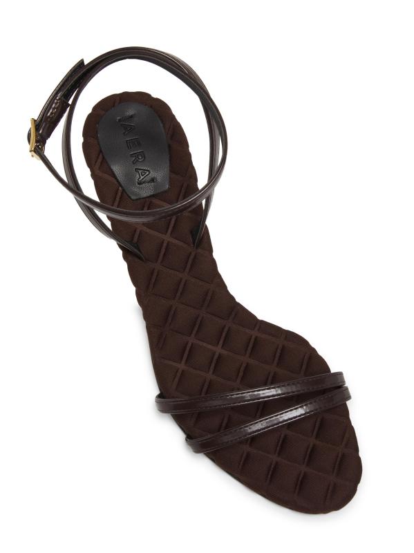 #4: صندل لورا 75 ملم من الجلد الصناعي - براون