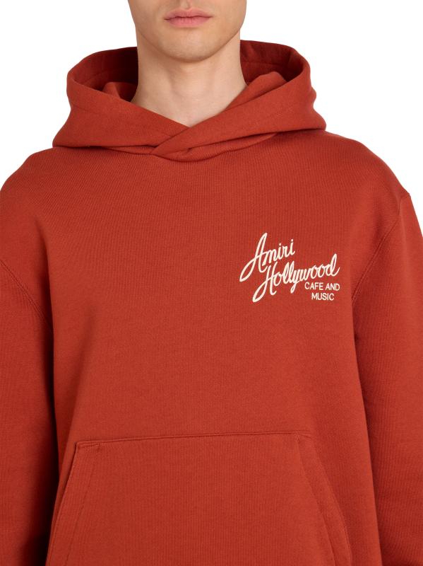 関税込◆個性が光る◆AMIRI ハリウッド ロゴ コットン パーカー AMIRI Hollywood Hoodie | Black | FARFETCH JO