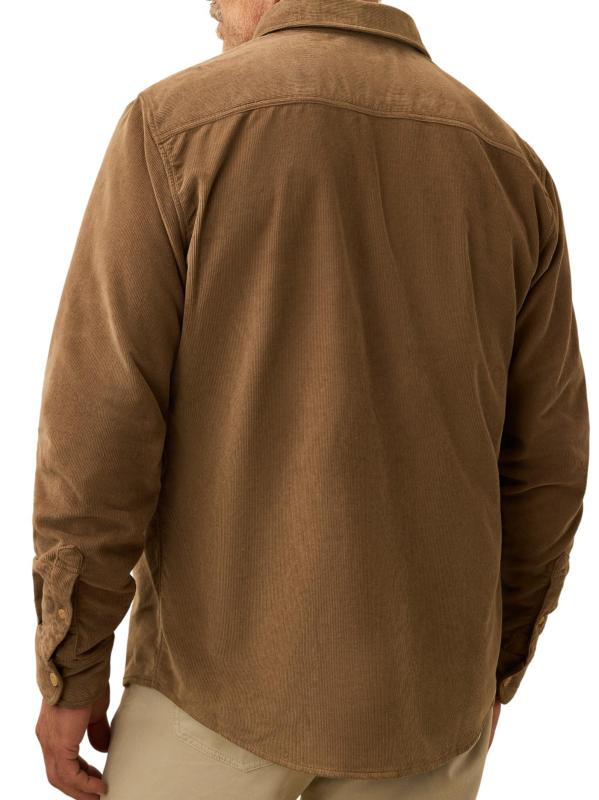 #2: قميص عمل قابل للتمدد من نسيج تيري - خشب