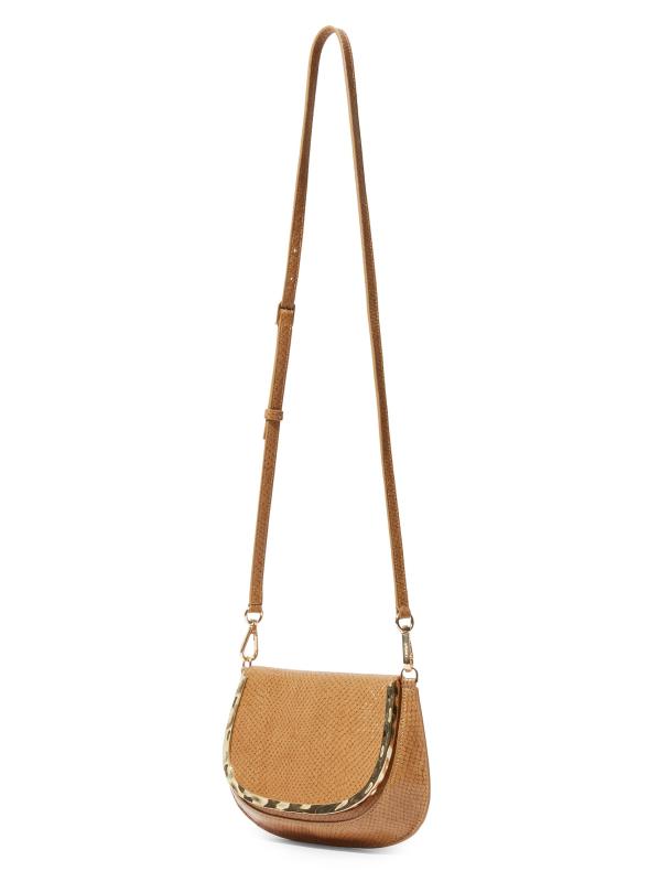 #2: حقيبة كروس بودي من الجلد المنقوش من لوجان - الجمل