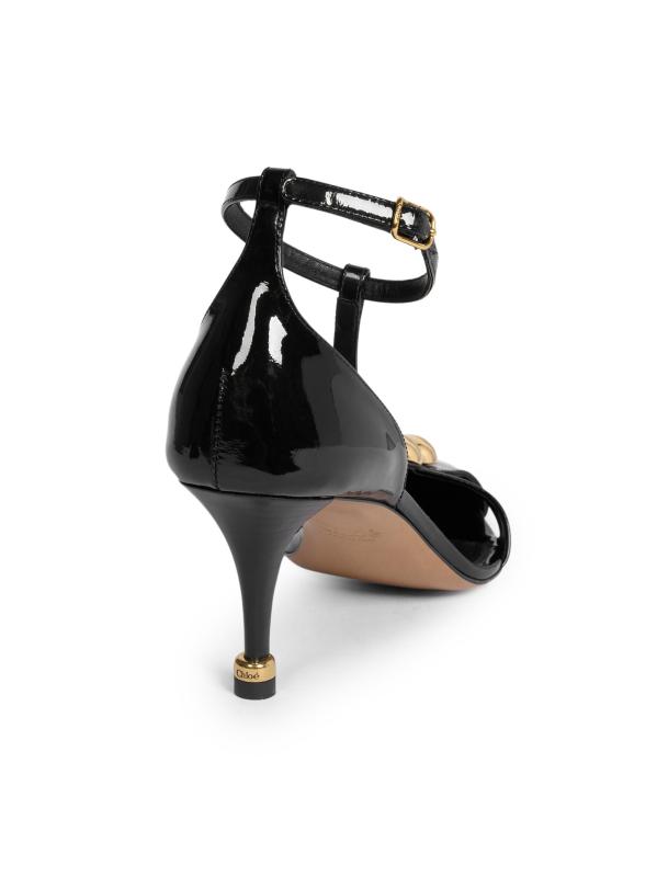 #4: مضخات Cleia من الجلد اللامع مرصعة بمقاس 70 مم - أسود