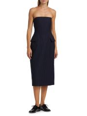 Shop Co - Pinstriped Tailored Bustier Dress | Saks Fifth