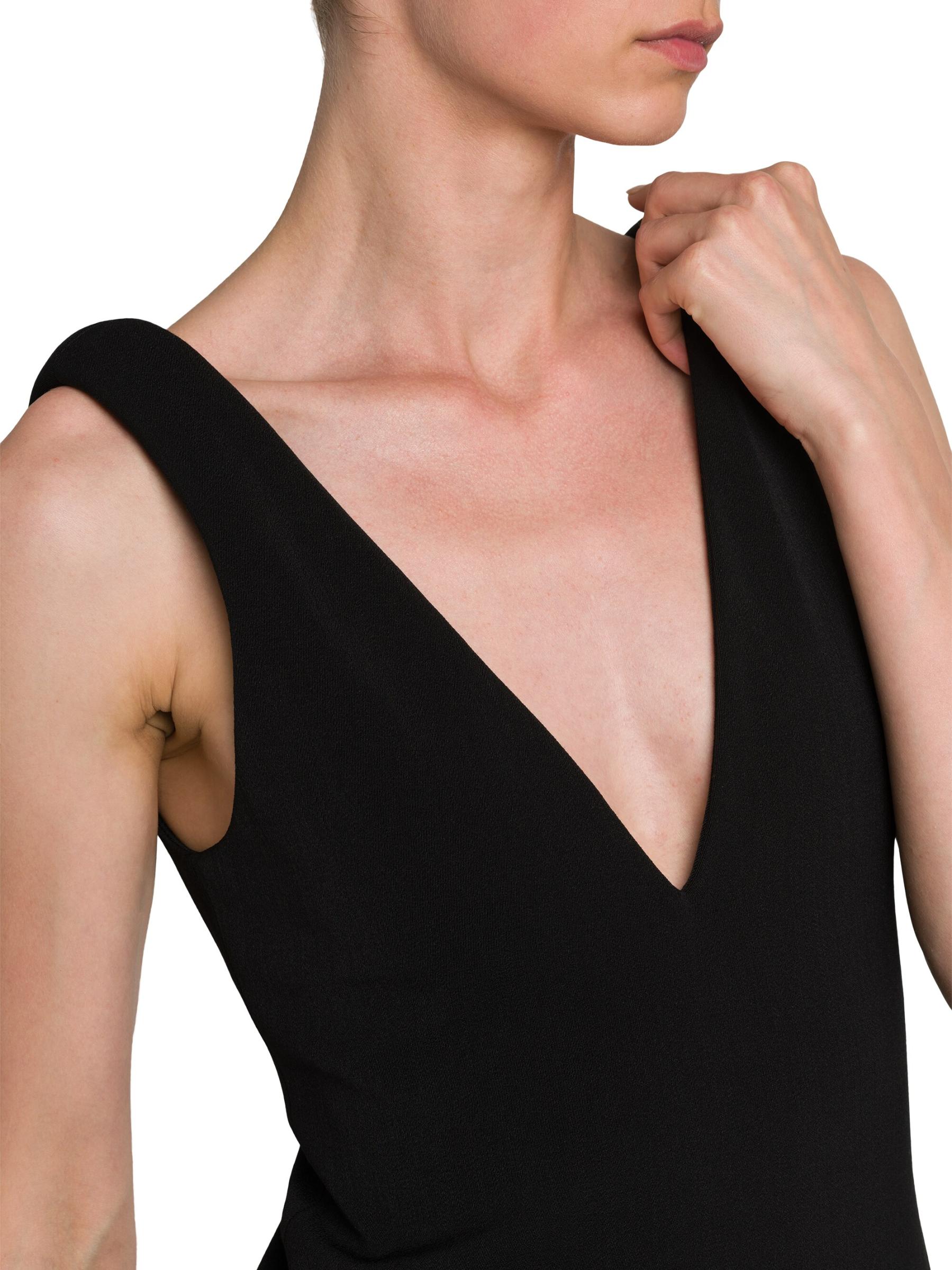 【関税込み】JW Anderson ブラック Vネック ドレープ ミニドレス JW Anderson - Vネックドレープヘムミニドレス をオンライン購入